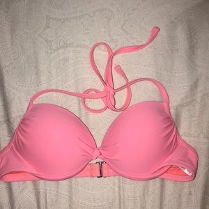Pink push-up bikini top
